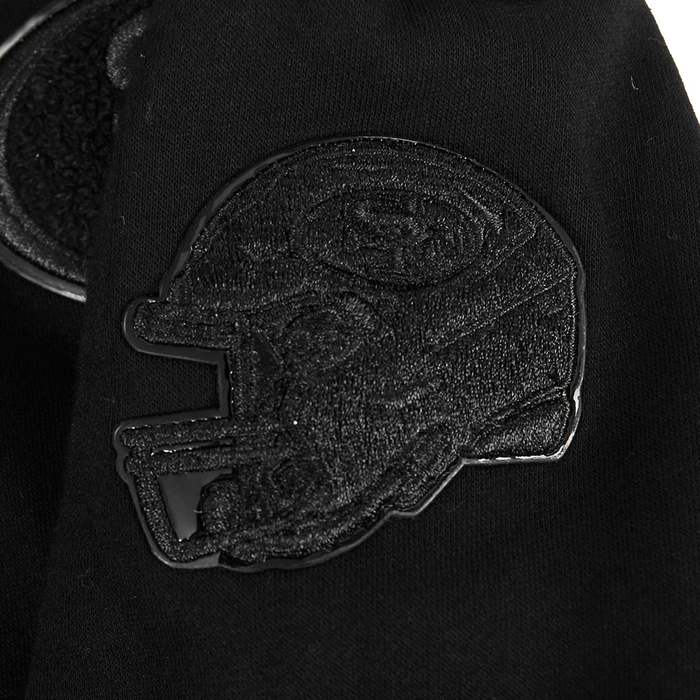 Pro Standard San Francisco 49ers Little Boy's Full Zip Hoodie - Triple Black (FS4L5410760-BLK)