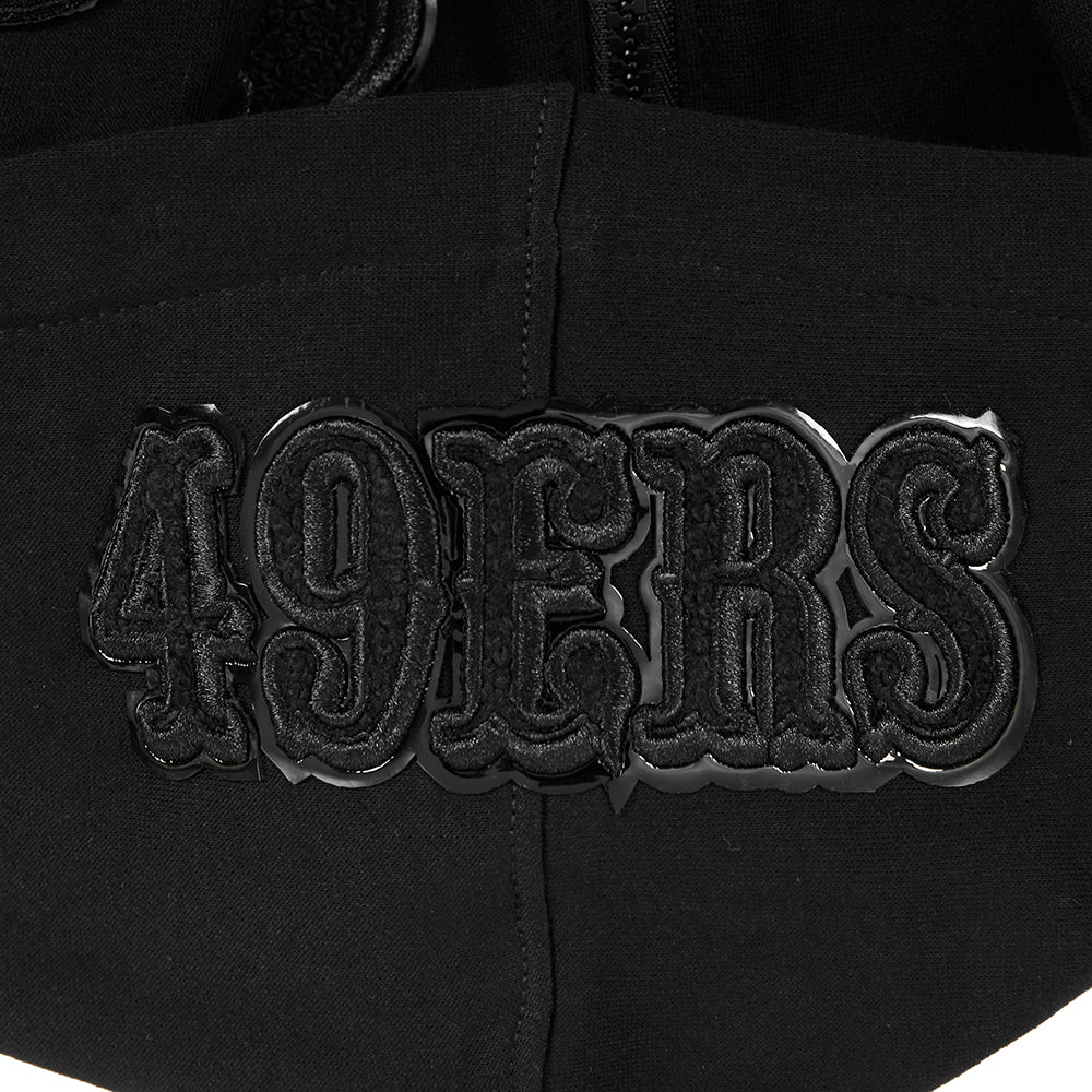 Pro Standard San Francisco 49ers Little Boy's Full Zip Hoodie - Triple Black (FS4L5410760-BLK)