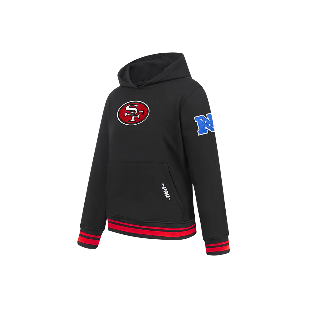 Pro Standard San Francisco 49ers Retro Classics Little Boy's Pullover Hoodie - Black/Red/Black (FS4L5411608-BRK)