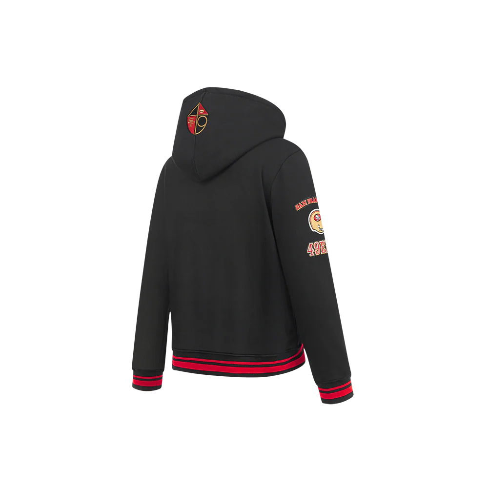 Pro Standard San Francisco 49ers Retro Classics Little Boy's Pullover Hoodie - Black/Red/Black (FS4L5411608-BRK)