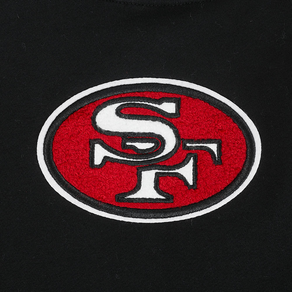 Pro Standard San Francisco 49ers Retro Classics Little Boy's Pullover Hoodie - Black/Red/Black (FS4L5411608-BRK)