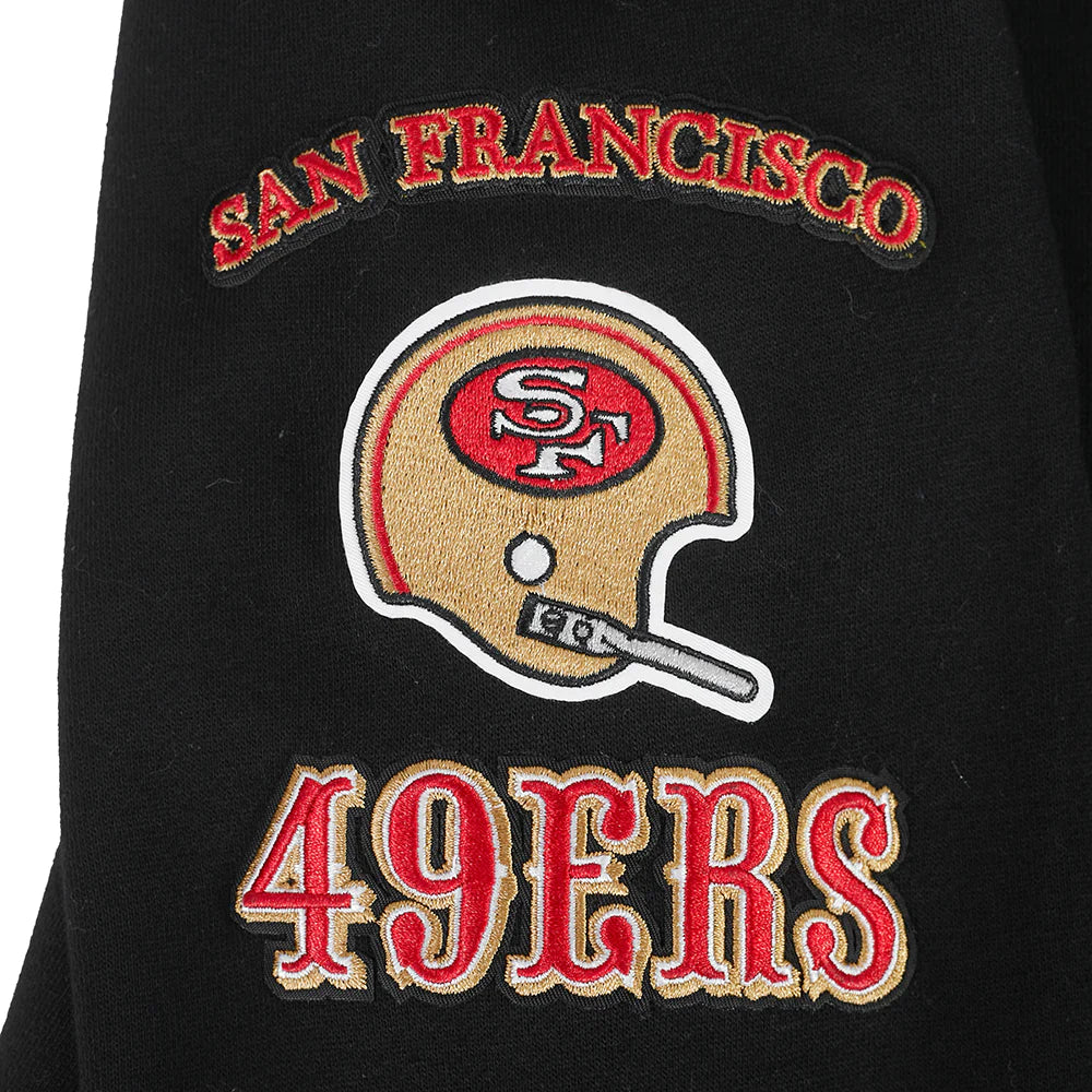 Pro Standard San Francisco 49ers Retro Classics Little Boy's Pullover Hoodie - Black/Red/Black (FS4L5411608-BRK)