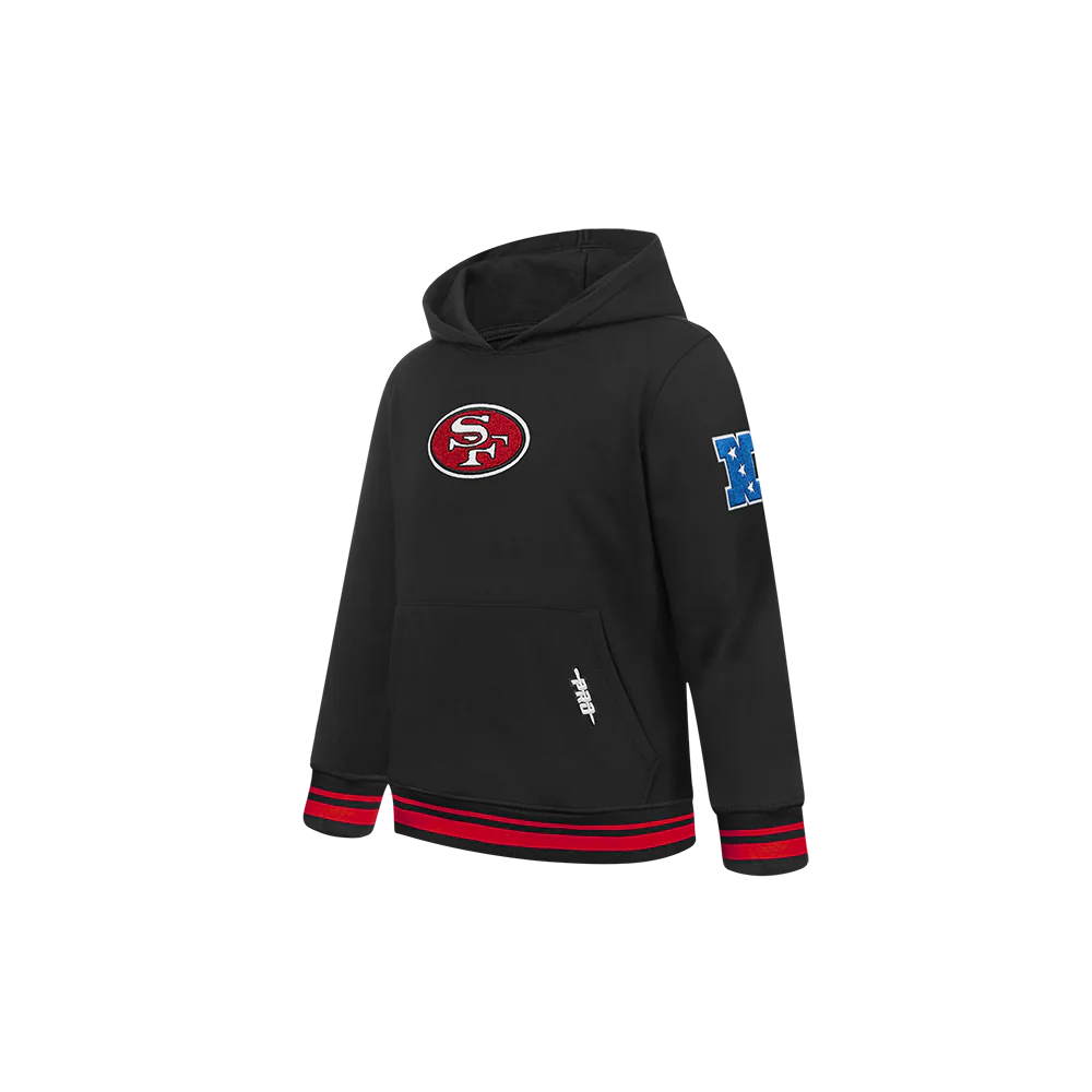 Pro Standard San Francisco 49ers Retro Classics Toddler Boy's Pullover Hoodie - Black/Red/Black (FS4T5411612-BRK)