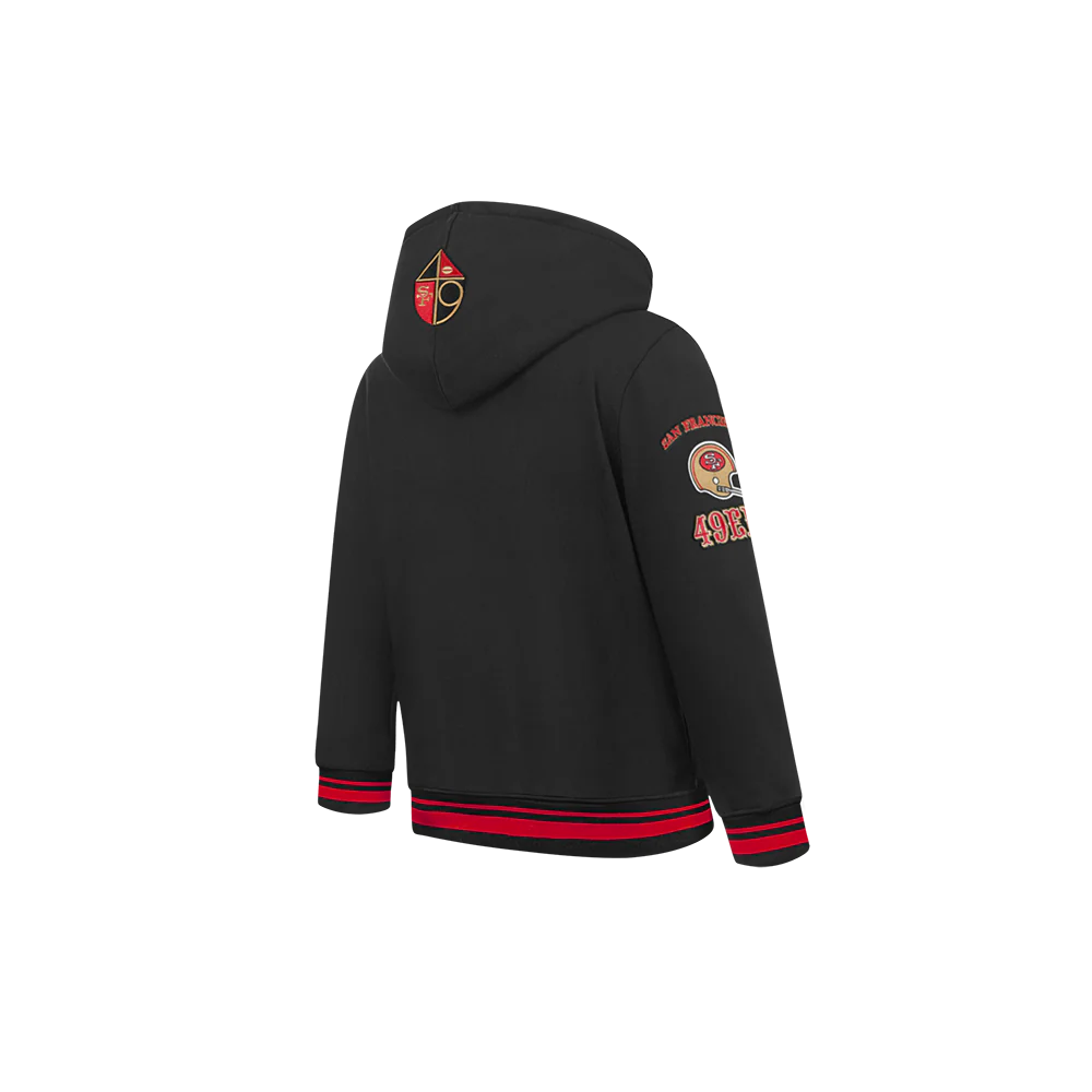 Pro Standard San Francisco 49ers Retro Classics Toddler Boy's Pullover Hoodie - Black/Red/Black (FS4T5411612-BRK)