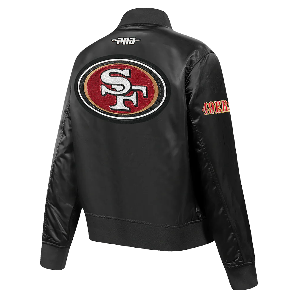 Pro Standard San Francisco 49ers Game Day Classics Women's Satin Jacket - Black (FS4U410544-BLK)