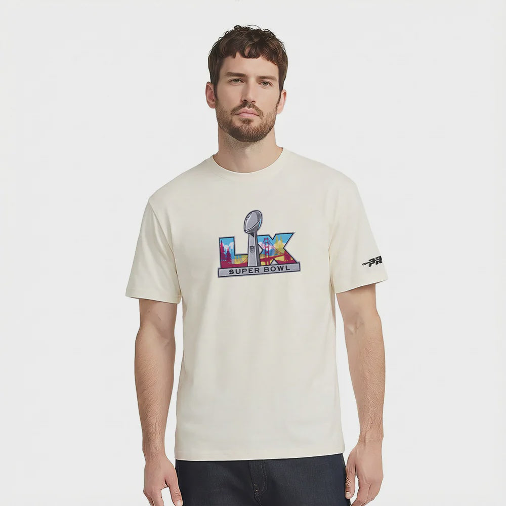 Pro Standard NFL Super Bowl 60 Drop Shoulder Tee - Eggshell (FSB143984-EGG)