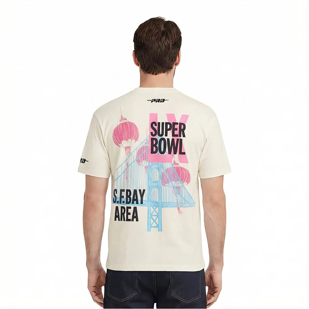 Pro Standard NFL Super Bowl 60 Drop Shoulder Tee - Eggshell (FSB143984-EGG)