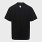 Close-up of black Homme + Femme Basketball Tee with logo on chest