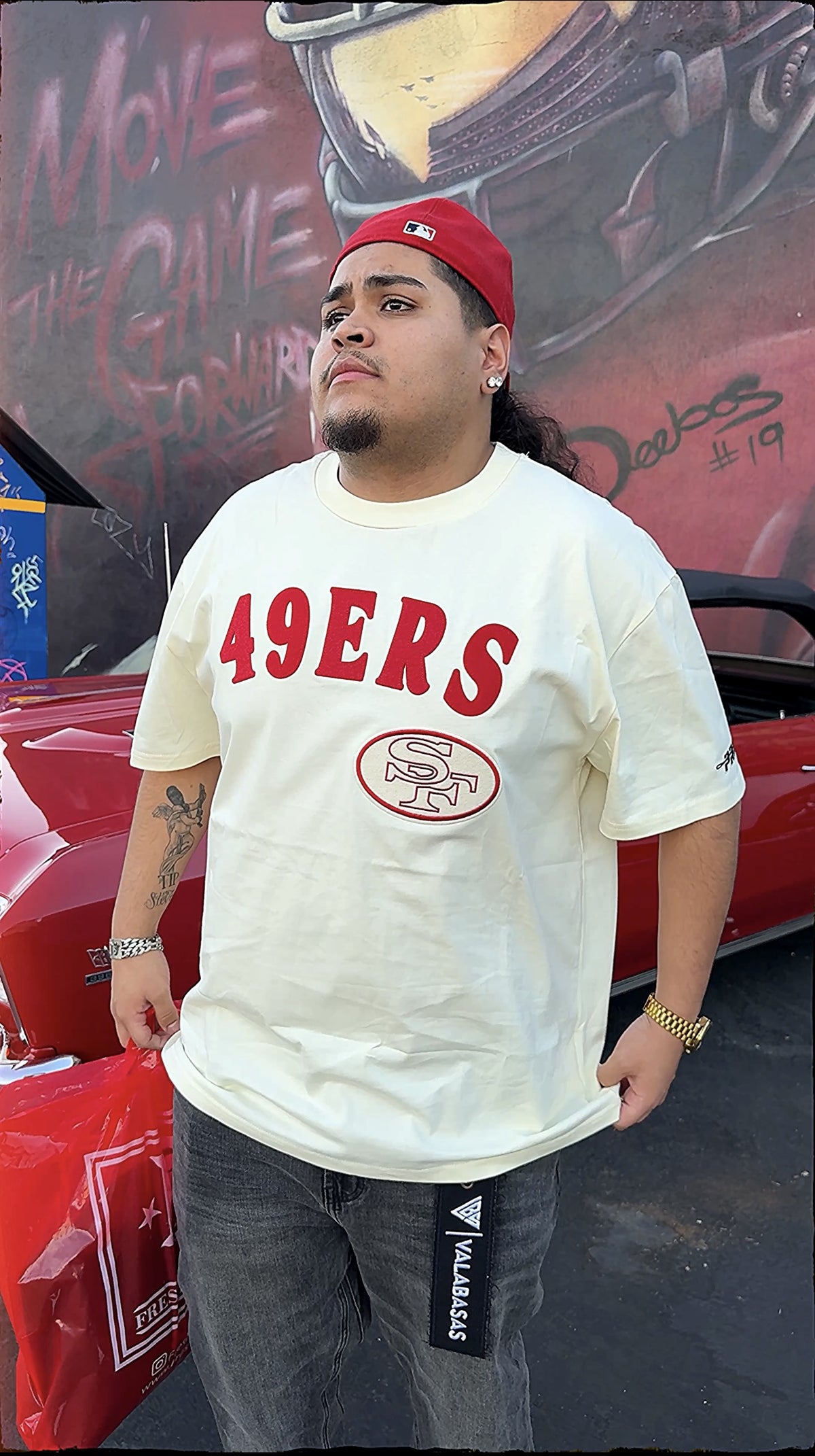 Pro Standard San Francisco 49ers First Team Drop Shoulder Tee - Eggshell (FS41411791-EGG)