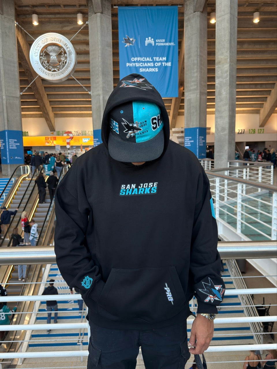 Pro Standard San Jose Sharks Wingspan Hoodie - Black (HSS567817-BLK)