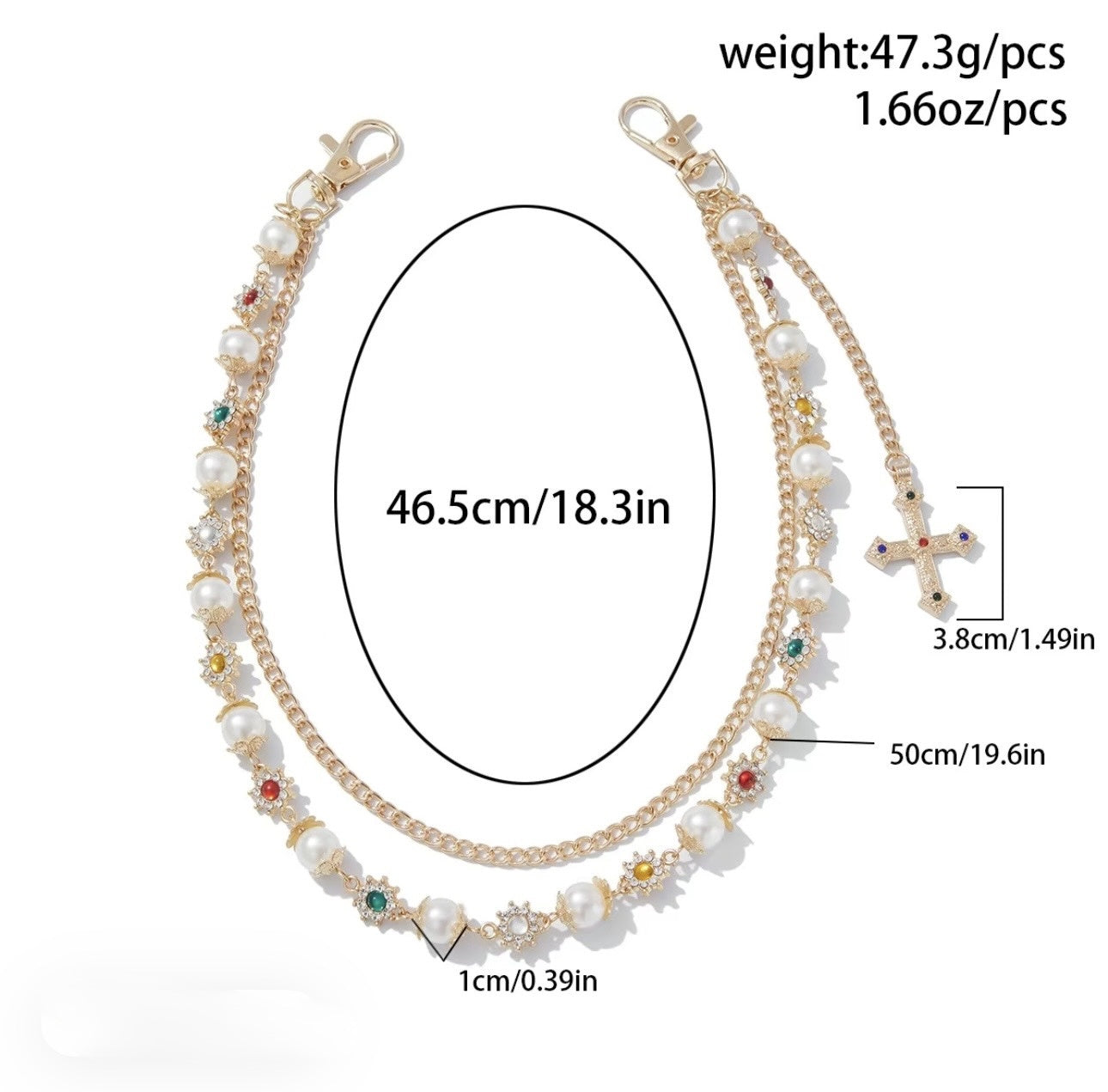 Rhinestone decorated gold waist chain style 01755 featuring intricate sparkling embellishments