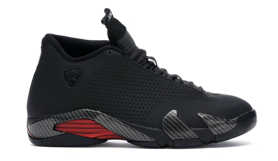 High-quality image of the Jordan 14 Retro SE in sleek Black Anthracite colorway, perfect for basketball and streetwear fashion enthusiasts