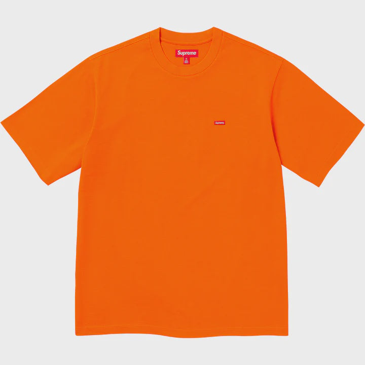 Supreme Small Box Tee in vibrant orange color, style SS24, laid flat for display