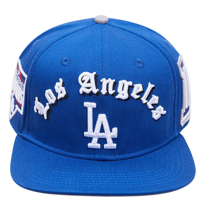 Blue Los Angeles Dodgers Old English Snapback with classic team logo