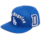 Vintage-inspired snapback hat with classic Dodgers design