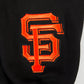 San Francisco Giants Wingspan Hoodie in black with detailed logo embroidery and oversized fit
