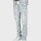 Makobi Moreli Grey Denim Jeans M1979 showcasing slim-fit design with stylish grey color