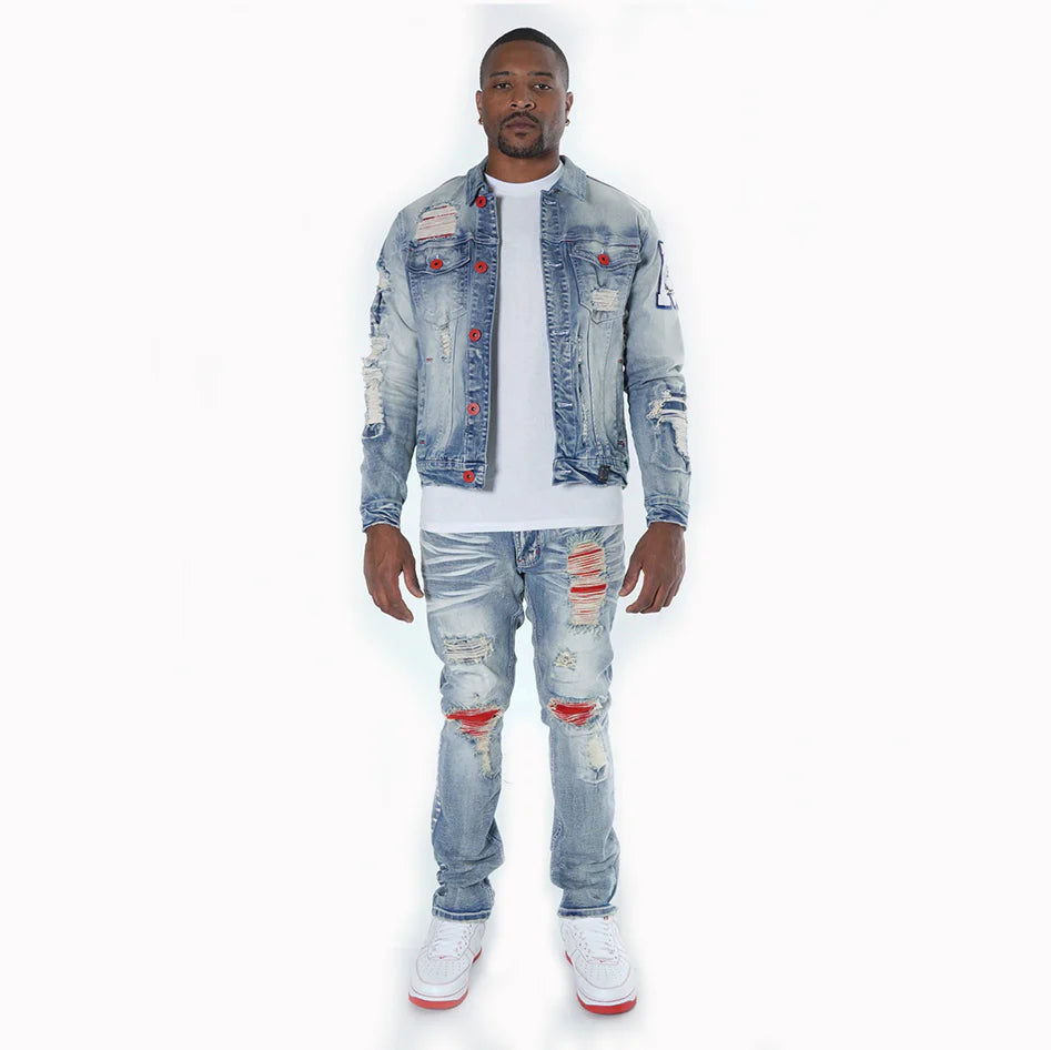 Makobi Leaders Light Wash Denim Jeans (M1990)
