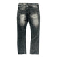 Makobi Bionco Black Washed Ripped Denim Jeans (M1753)