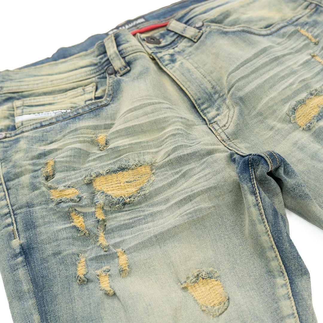 Makobi Bionco Dirt Ripped Denim Jeans (M1753)