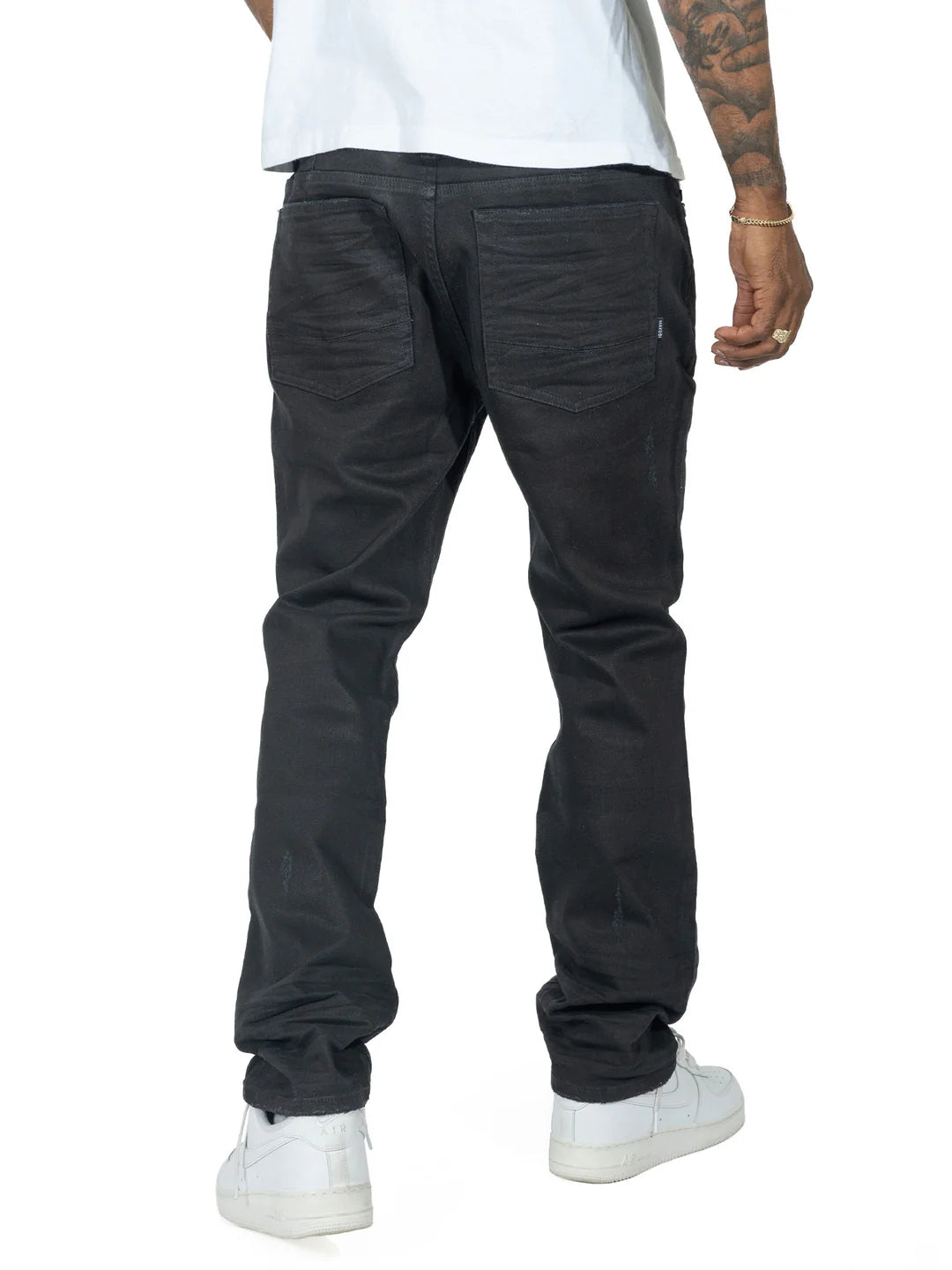 Makobi Segreto Coated Black Jeans (M1901)