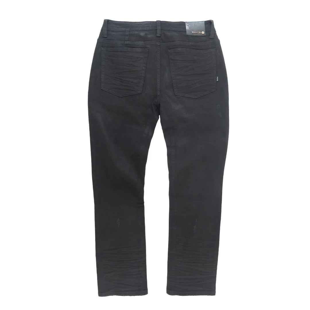 Makobi Segreto Coated Black Jeans (M1901)