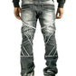 Makobi Veneta Black Wash Stacked Denim Jeans (M1908)