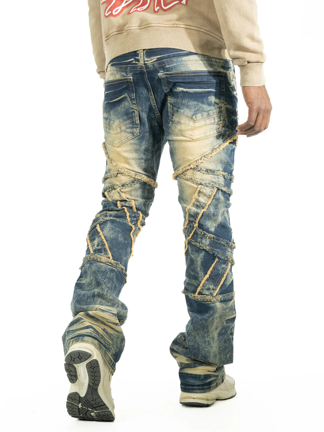 Makobi Veneta Dark Wash Stacked Denim Jeans (M1908)