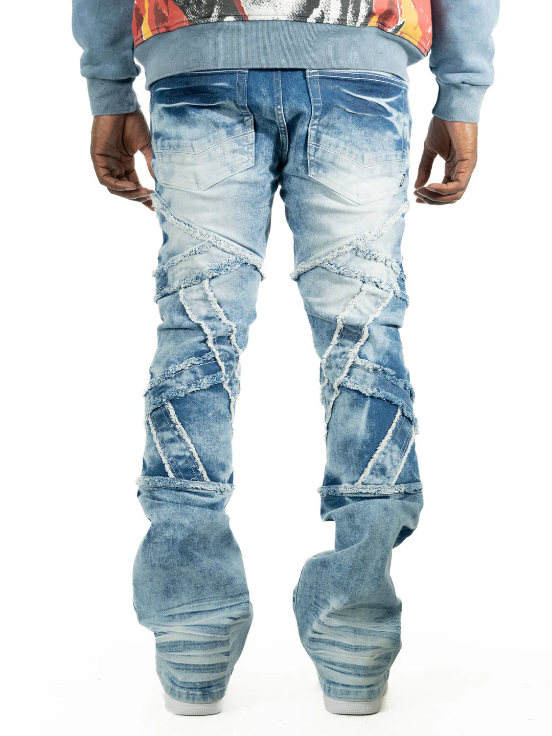 Makobi Veneta Light Wash Stacked Denim Jeans (M1908)