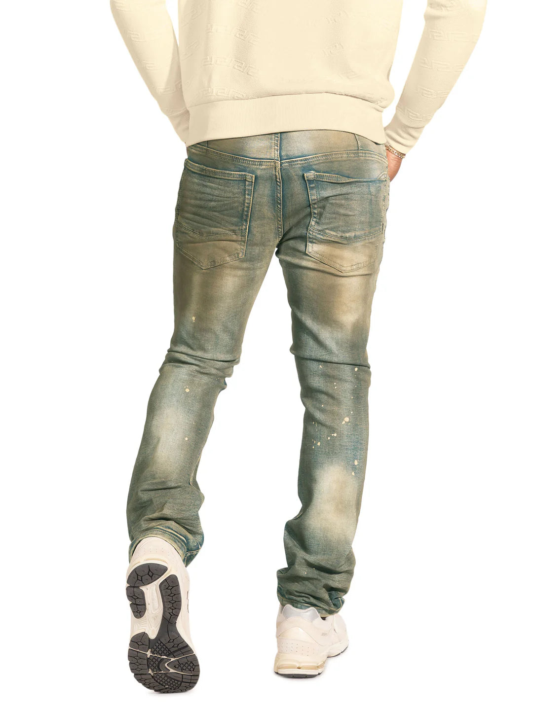 Makobi Lorenzino Antique Wash Ripped Denim Jeans (M1918)