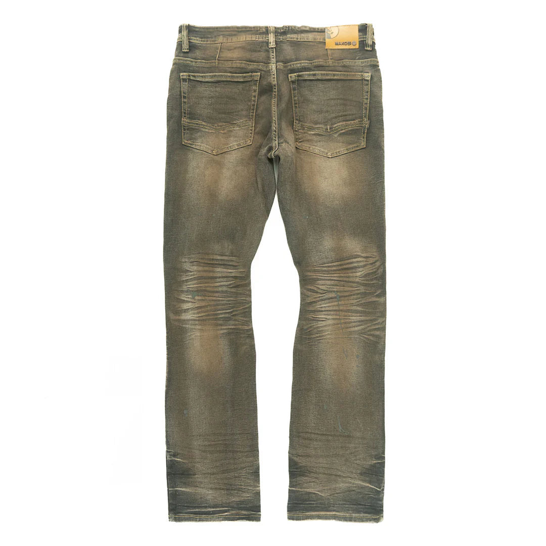 Makobi Lorenzino Vintage Ripped Denim Jeans (M1918)