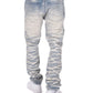 Full-length view of the Makobi Toronto Light Wash Denim Jeans highlighting the relaxed fit and trendy style