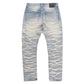 Makobi Toronto Light Wash Denim Jeans featured on a model, displaying the comfortable and fashionable design
