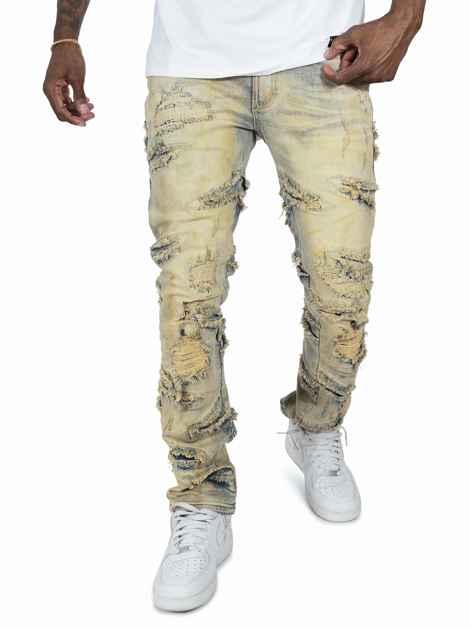 M1956 denim jeans with rugged and worn-in look