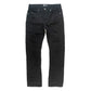 Close-up of Makobi Bruno Black Ripped Denim Jeans highlighting ripped and distressed fabric