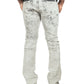 Close-up of Makobi Bruno Grey Ripped Denim Jeans highlighting ripped design and durable fabric