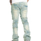 Makobi Pastoni Dirt Ripped Stacked Flare Denim Jeans (M1984)