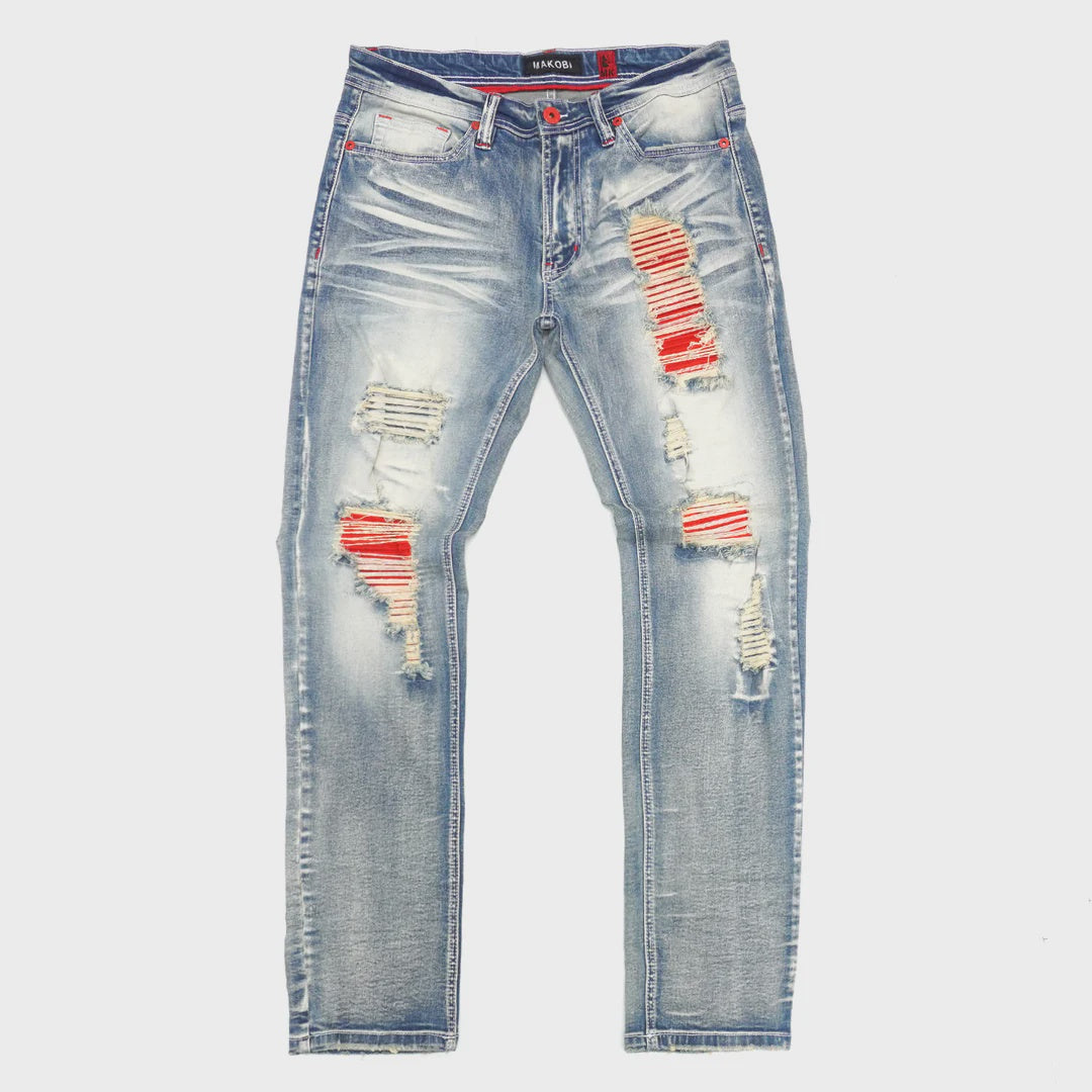 Makobi Leaders Light Wash Denim Jeans (M1990)