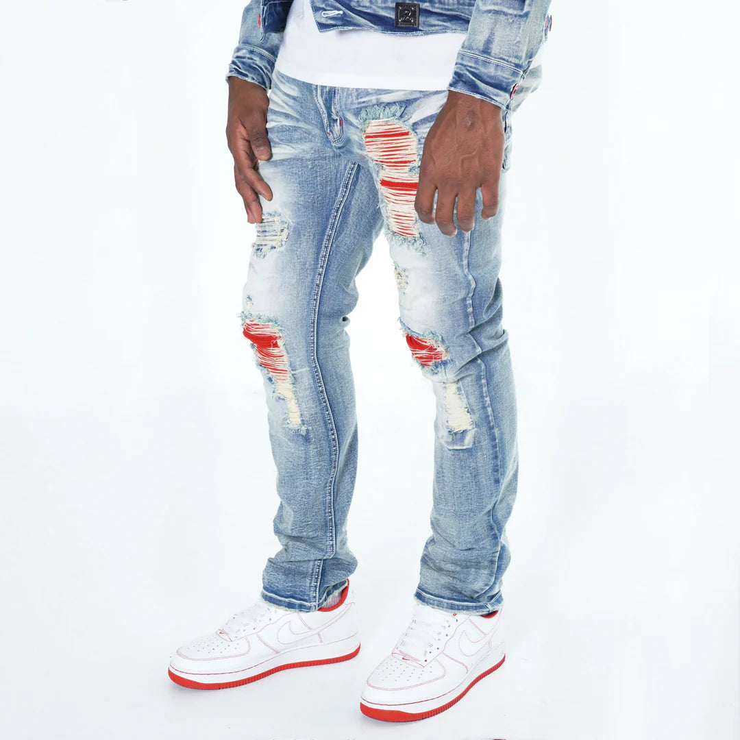 Makobi Leaders Light Wash Denim Jeans (M1990)