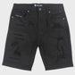 Makobi Prego Jet Black Denim Shorts (M904)