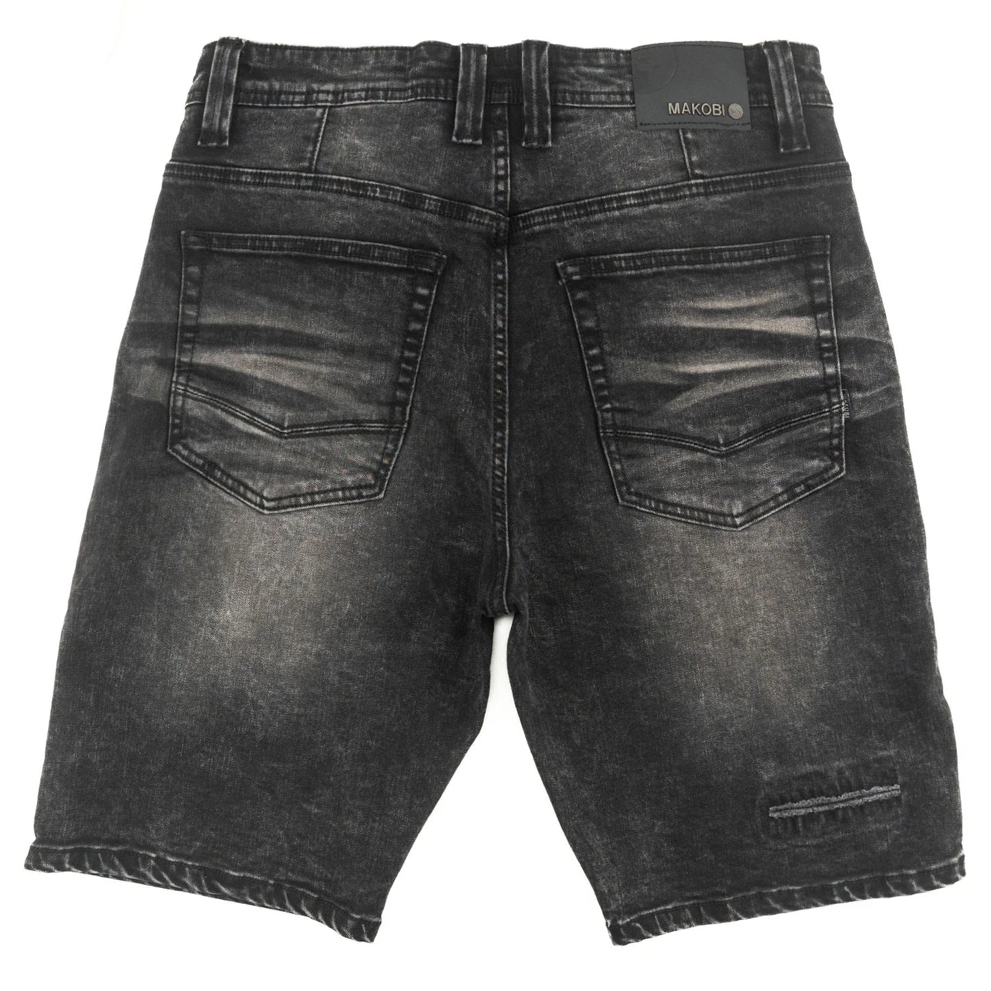 Makobi Prego Black Wash Denim Shorts (M904)