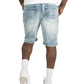 Makobi Prego Light Blue Wash Denim Shorts (M904)