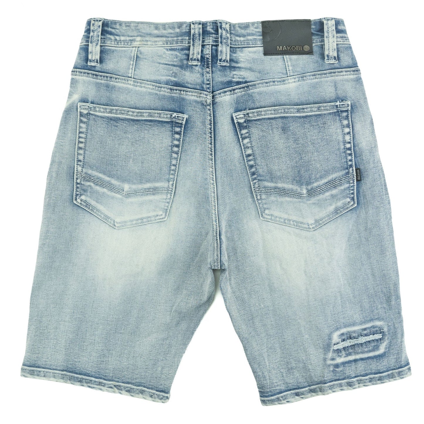 Makobi Prego Light Blue Wash Denim Shorts (M904)