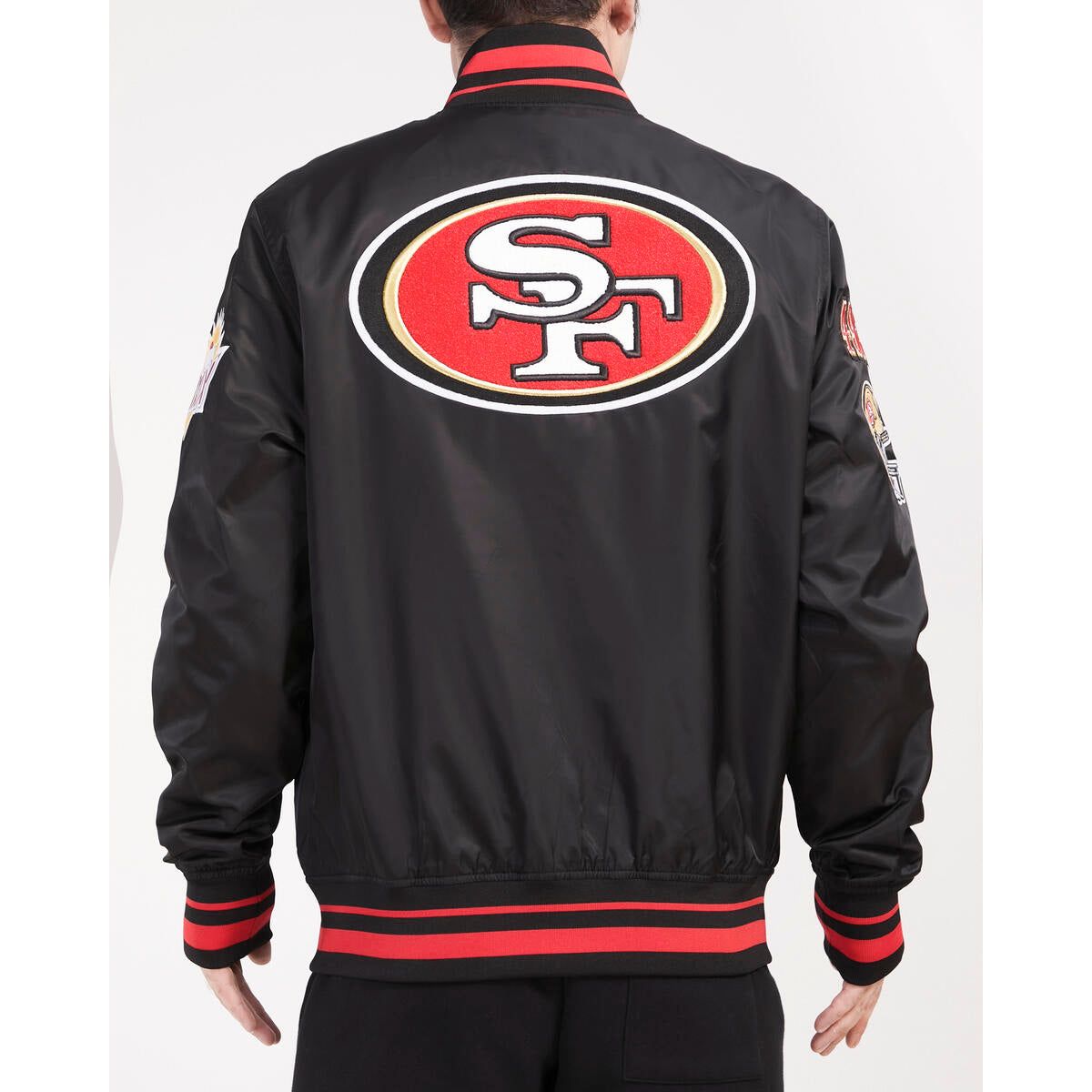 Pro Standard San Francisco 49ers Mash Up Satin Jacket -  Black/Red/Black (FS46410414-BRK)
