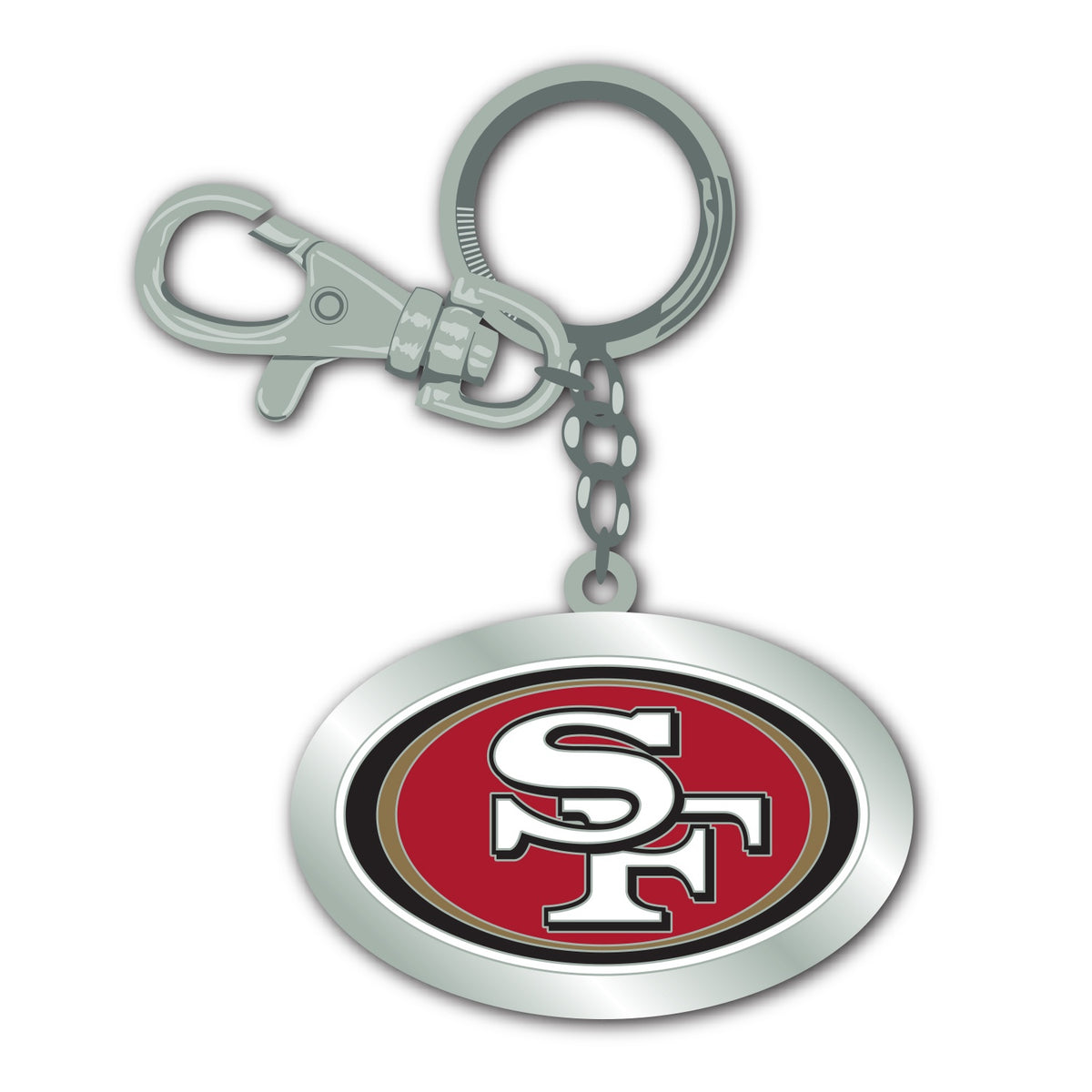 Mojo Accessories San Francisco 49ers 2" Zamac Keychain