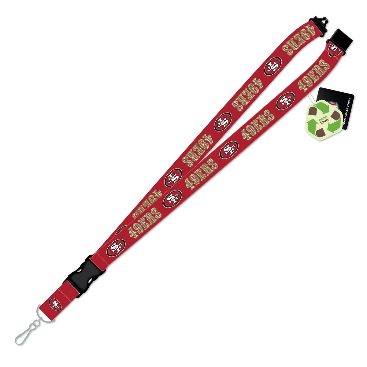 Mojo Accessories San Francisco 49ers Team Logo Lanyard Red