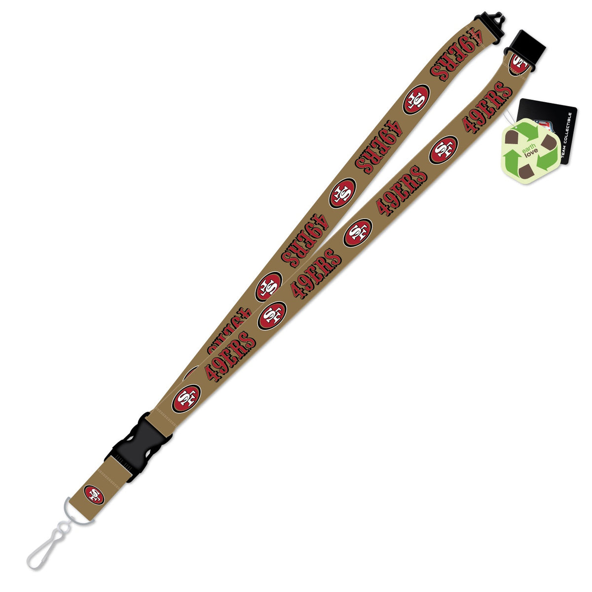 Mojo Accessories San Francisco 49ers Alternative Team Logo Lanyard Gold