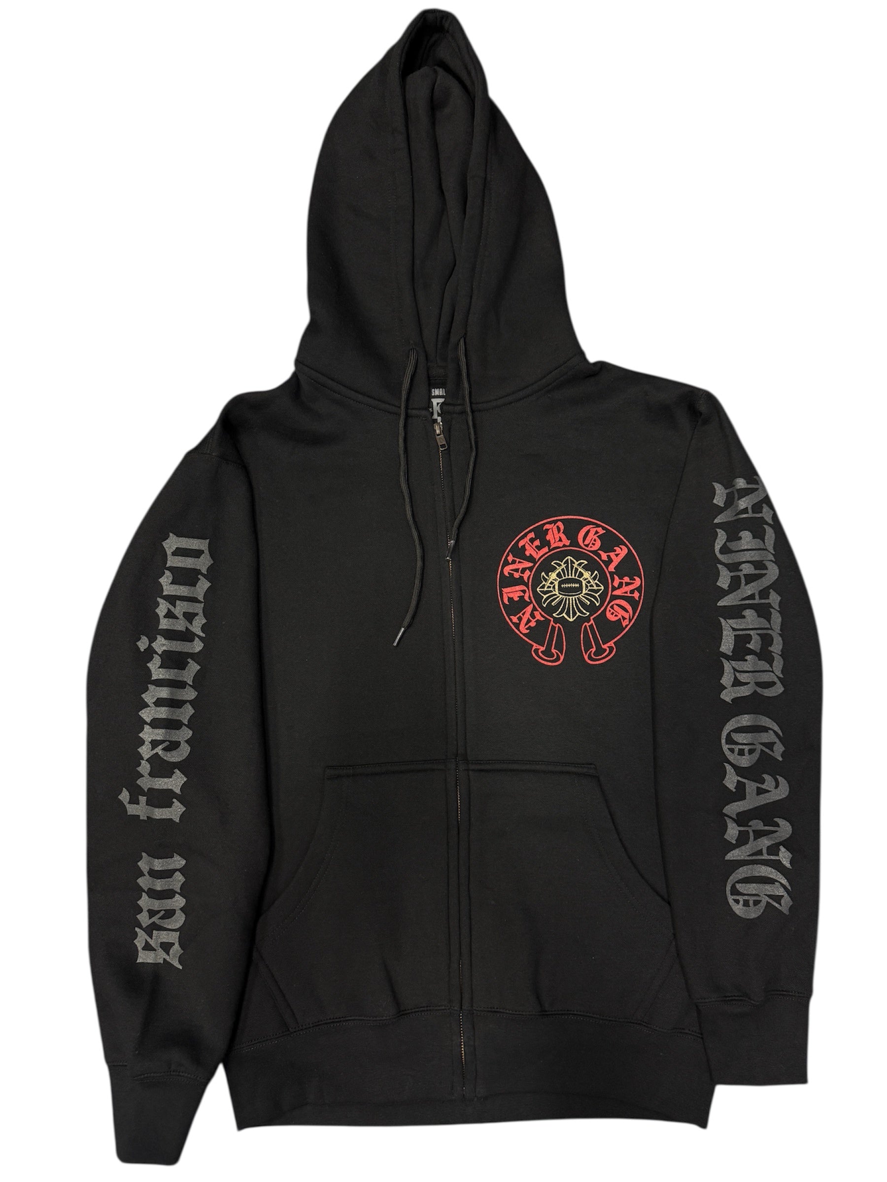Niner Gang San Francisco Old English Zip Up Hoodie - Black