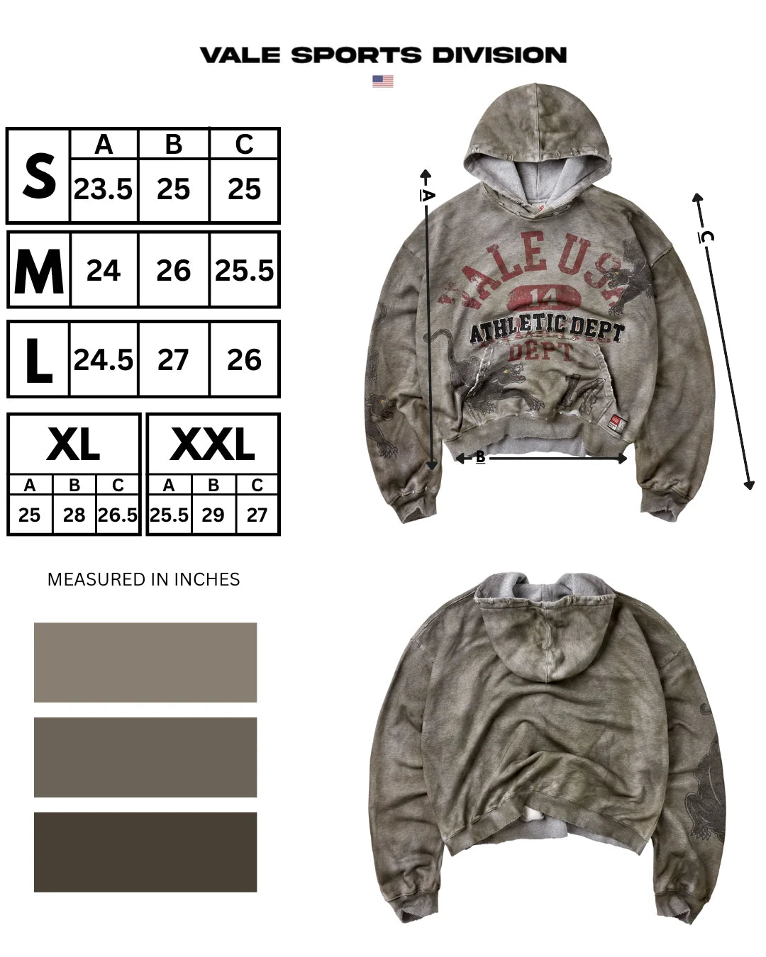 Vale "Castle" Olive Green Pullover Hoodie