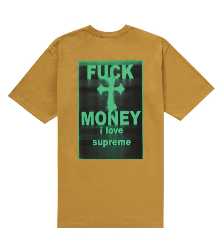 Supreme Fuck Money Tee - Mustard (FW24)